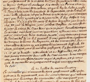 Лист до Посла Франції у Швеції про битву під Полтавою. Львів, 1709 р.