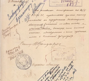 Листування Київського технікуму зовнішніх зносин з Українським головним комітетом професійно-технічної та спеціально-наукової освіти (Укрглавпрофобром) щодо навчального плану технікуму